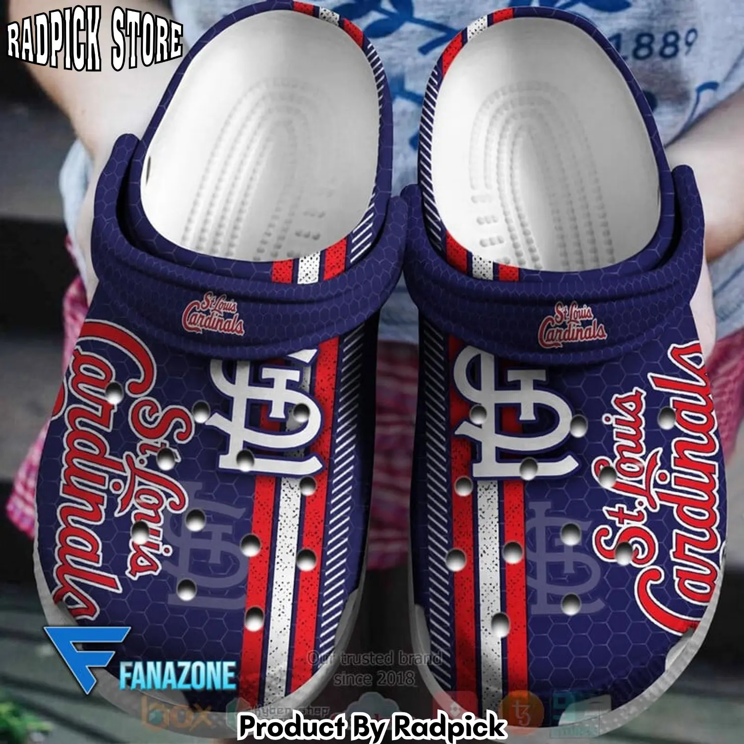 Radpick st louis cardinals mlb sport clogs shoes comfortable for men women rp6521260
